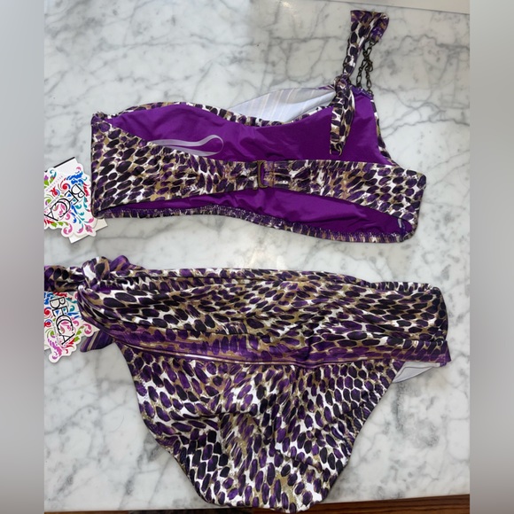 Purple patterned bathing suit from Becca Swim - Picture 3 of 3